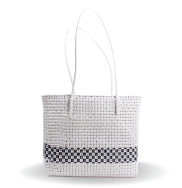 Hand Lidded White Basket